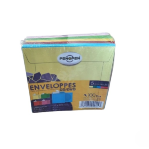 Envloppes CD/DVD 5 couleurs