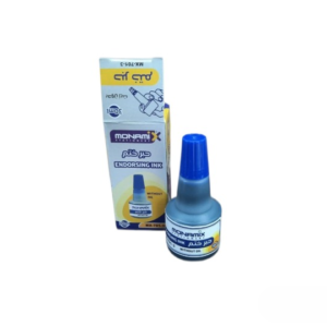 encre a tampon bleu