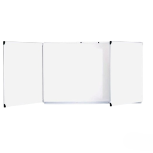 tableau blanc 400x100 3volets double face plus Robuste ref 1160-2