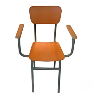 Chaise Scolaire Maitre,   Bois Multiplié + Faux Meuble  Pied Epoxy T25,  CL0020